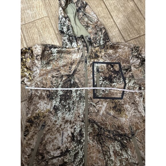 Cabelas Camo Hunting Jacket Mens M Zonz Woodland Deer Zip Up Hooded Coat Y2K - Picture 4 of 6
